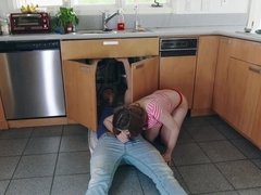 Kont, Pijpbeurt, Broeder, Bruinharig, Sperma shot, Hd, Natuurlijke tieten, Tieten likken