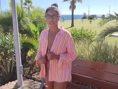 Schönheit, Latina, Masturbation, Nackt, Im freien, Muschi, Spielzeuge