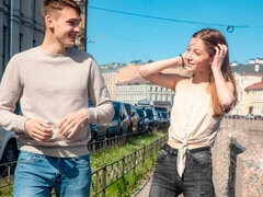 ブロンド, フェラチオ, バック, キス, なめる, ガリガリ, ティーン, オッパイの