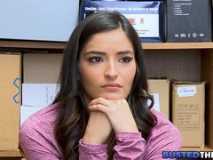 Grosse bite, Sucer une bite, Brunette brune, Mignonne, Bureau, Culottes ou slips, Réalité, Uniforme