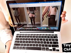 素人, 美女, イギリス人, ヨーロピアン, フェティッシュ, ヒール, 下着, 一人
