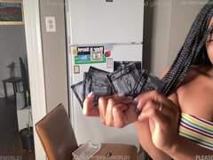 Ebony cam girl teases and satisfies