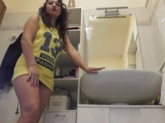 Amateur, Salle de bains, Exhib, Latex, Mature, Mère que j'aimerais baiser, Maman, Pisser