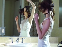 Schönheit, Braunhaarige, Süss, Schwarz, Hd, Interrassisch, Lesbisch, Titten