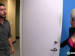 Blondine, Blasen, Spermaladung, Schmutzig, Hd, Milf