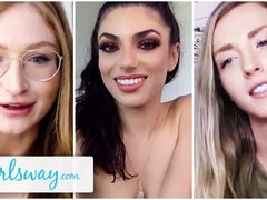 Grosse titten, Blondine, Braunhaarige, Fingern, Natürlichen titten, Muschi, Realität, Flotter dreier