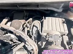 Gros seins, Voiture, Allemand, Hd, Pute