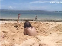 Strand, Blasen, Dildo, Japanische massage, Masturbation, Im freien, Öffentlich, Spielzeuge