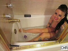 Black, Brunette, Feet, Masturbation, Solo, Tattoo