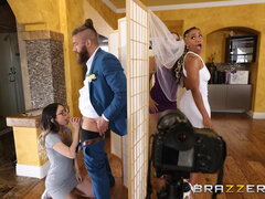 Asiático, Chica, Hd, Trio, Boda