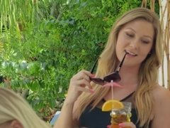 Big tits, Blonde, Hd, Licking, Natural tits, Outdoor, Pussy, Tits