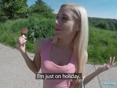 18, ブロンド, フェラチオ, イく瞬間, ハンガリー人, アウトドア, 公共, 奇妙