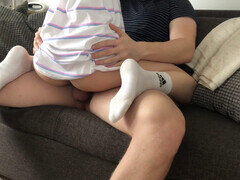 素人, デカ尻, デカチン, 中出し, 小柄, オマンコ, 靴下, ストッキング