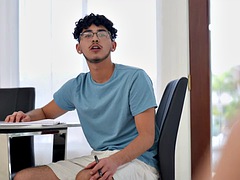 デカチン, フェラチオ, 茶髪の, なめる, 裸, ハメ撮り, 剃毛, ティーン
