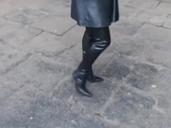 Lady in Crotch High Boots