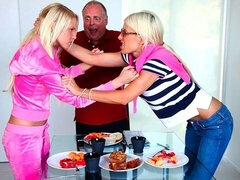 Blondies Vanessa Cage and Puma Swede fuck with a shared dick