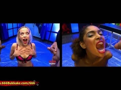 Bukkake, Corridas, Polla, Ébano, Erótico, Fetiche, Tetas naturales, Trio