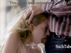 Blond, Pijpbeurt, Dochter, Moeder, Klein, Mager, Tiener