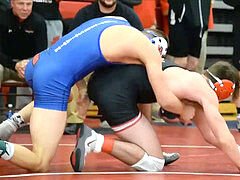 straight college Wrestler bulges