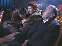 Blonde, Sucer une bite, Cinéma, Européenne, Hard, Interracial, Public, Rétro ancien