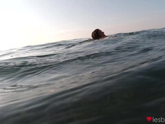 Naughty lesbies memorbale sex on the beach