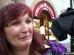 Young guy bangs granny tourist