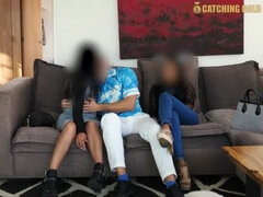 お尻, ラティーナ, メキシコ人, ラフ, 靴下, 三人, オッパイの, ヤリマンの