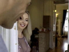 Old blonde with a young hole needs a real dick inside
