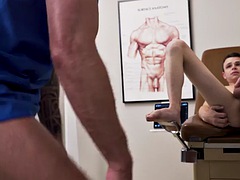 Doctor watching cock impale assholes on ultra sound