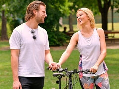 アナル, ブロンド, フェラチオ, バック, 手コキする, キス, オナニー, 天然
