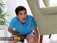 お尻, デカパイ, フェラチオ, 茶髪の, Hd, ラティーナ, ストッキング, 三人