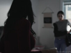 Cul, Chambre à dormir, Attrapée, Couple, Embrassement, Lesbienne, Seins naturels, Nénés