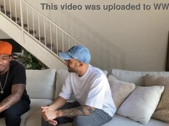 Schwarz, Blasen, Flotter vierer, Handjob, Lecken, Muschi, Tätowierung, Nass