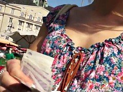 Amateur, Chica, Europeo, Pajear, Al aire libre, Público