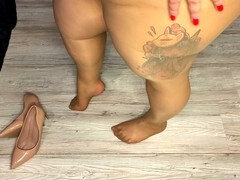 Gorda, Gordita, Pies, Dominacion femenina, Tacones, Amante, Pantaletas, Spandex