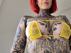 Sheer micro bikini try-on, Melody Radford selection