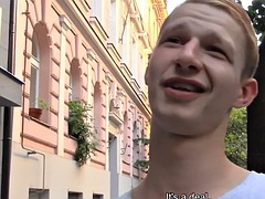 Leie, In den arsch, Arsch, Blondine, Blasen, Europäisch, Geld, Pov