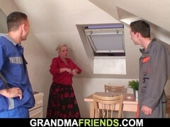 Gonzo, dp, curvy blonde mature