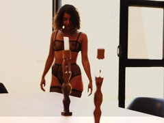 カワイイ, 指いじり, 目瞪口呆, 下着, 剃毛, 一人, ストッキング, オッパイの