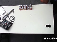 MILF thieve enjoys the hard punishment at the office