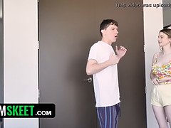 Grosse bite, Blonde, Frère, Maman, Seins naturels, Rugueux, Criant, Adolescente