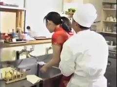 SBNS-087 Japanese wife fucks her chef boss to pay her husband s debt and secretly cucked her husband while at work