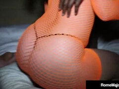 デカ尻, デカチン, チン, 女 人男 人, ハードコア, 異人種間, フェラする, 三人