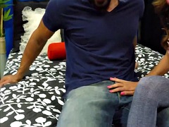 デカパイ, 黒人, フェラチオ, 黒人, 異人種間, 淫乱熟女, ポルノスター, オッパイの