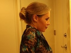 Gros seins, Blonde, Tir de sperme, En levrette, Petite amie, Hard, Seins naturels, Secrétaire