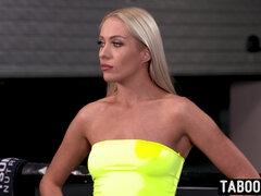 Nasty blond boxing trainer ass fuck pounded