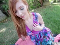 Amazing, Blowjob, Milf, Outdoor, Pov, Redhead, Shaved, Stepmom
