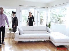 お尻, ブロンド, 巨乳な, 淫乱熟女, 母, オマンコ, 息子, 義母