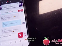 Kont, Blond, Pijpbeurt, Auto, Duits, Hd, Gezichtspunt, Openbaar