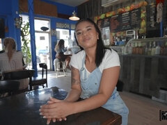 The Cafe Waitress Ameena Greene gets Creampied